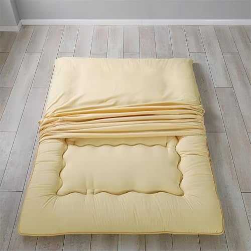 Japanese Mat Futon Mattress 10 cm Thick Soft Floor Mattress Single Roll Up Portable Bed Pad for Home Camping Couch D 180 * 200cm