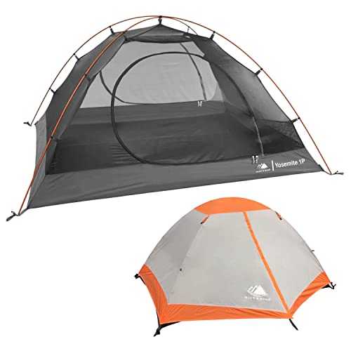 Hyke & Byke Yosemite 1 and 2 Person Backpacking Tents with Footprint - Lightweight Two Door Ultralight Dome Camping Tent