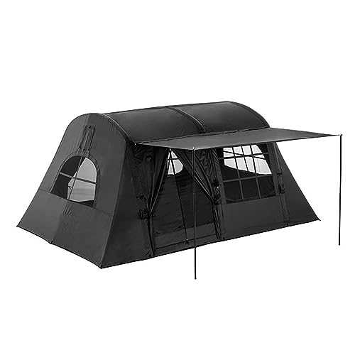 SilteD Outdoor Blow Up Tent Inflatable Outdoor Shelter Camping Cabin Black Suitable for 2-4 People Excellent Rain Protection Configurable Stove