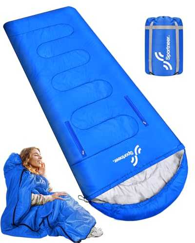 Sleeping Bag: Sportneer Sleeping Bags for Adults Portable 3-4 Season Wearable Sleeping Bag Sleeping Bag with Zippered Holes for Arms and Feet, Camping, Hiking, Traveling, 20 ℉