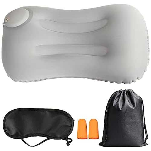 BDSHUNBF 5 Pcs Camping Pillows, Inflatable Travel Pillow, Inflatable Camping Pillow for Adults Kids Neck & Lumbar Support, Ultralight Inflatable Pillows for Camping, Backpacking, Hiking, Beach