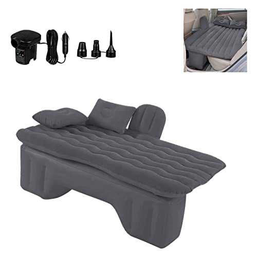 Car Air Mattresses, Inflatable Air Mattress, Car Accessories, Air Bed Car Mattress Air Pump and 2 Attachments, Travel Cot with 2 Cushions and Carry Bag for Camping, Hiking, Travel