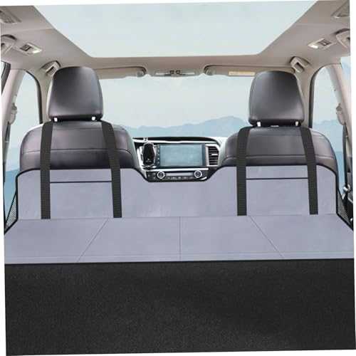KDAMGOQE Car Bed Backseat Car Mattress Flannel 4-Fold Non Inflatable Car Sleeping Bed Backseat with Storage Bag 50x16 In Car Back Seat Extender for Truck, Camping, Beach (Grey)