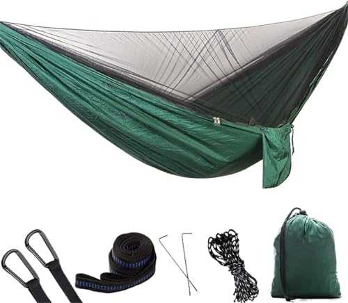 TOTIKI Hamak 290x140 Cm Camping Hammock, Portable Double Hammock With Net, 2 Person Hammock Tent For Outdoor Hammocks For Outside
