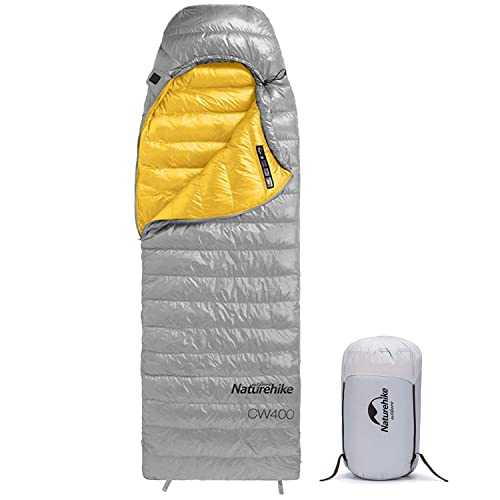 Naturehike 750FP Goose Down Sleeping Bag,Ultralight 910g Compact Lightweight Easy Carry It,4 Seasons,Large Space to Move Without Feeling Caged,With Compression Bag