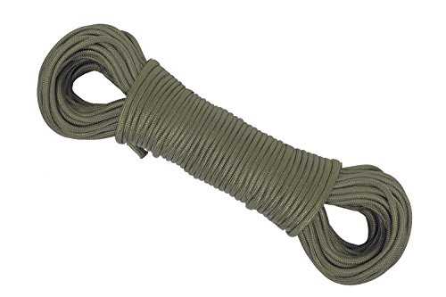 Lomo 550 Paracord, 4mm 7 strand, 30.5m 100 feet, Olive Army Green Camping Bushcraft Shelter Building