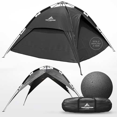 3-4 Person Automatic Instant Pop Up Tents for Camping - Fully Waterproof Camping Tents with Fly Screen, Storage - Portable Easy Set Up, Lightweight for Backpacking, Hiking Picnic