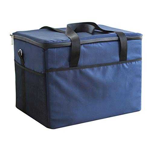 Soft Cooler Bag with Hard Liner, Large Insulated Picnic Lunch Bag Box Soft-Sided Cooling Bag for Camping/BBQ/Family Outdoor Activities,47L