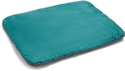 RUFFWEAR Mt. Bachelor Pad Dog Bed, Portable Waterproof Dog Bed & Mattress, Roll-Up Portable Camping Dog Bed with Built-In Strap, Comfy & Warm Dog Crate Bed & Dog Travel Bed, Teal, Size Large