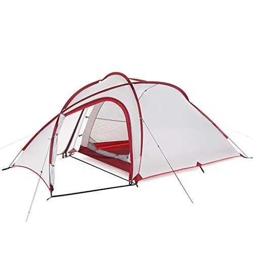 BPHUI Camping Tent Ultralight Camping Tent 3 Person Easy Set Up Double Layer Waterproof Instant Tent for Family Hiking Outdoor Lightweight Easy Set Up (Color : White)