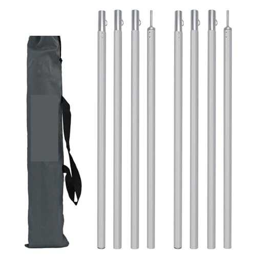 GSHUPIOU Telescopic Tarp Poles，Adjustable Tent Poles Adjustable 2meters Tarp Tent Aluminum Alloy Pole Thicken Rack Stick Rod Outdoor Camping Lightweight Canopy Awning Support Poles Tent Poles