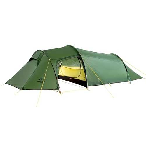 Naturehike 3 Person Tunnel Camping Tent With Vestibule，Easy Set-up Tent With Excellent Ventilation, Waterproof & Portable Backpacking & Camping Shelter With Carry Bag