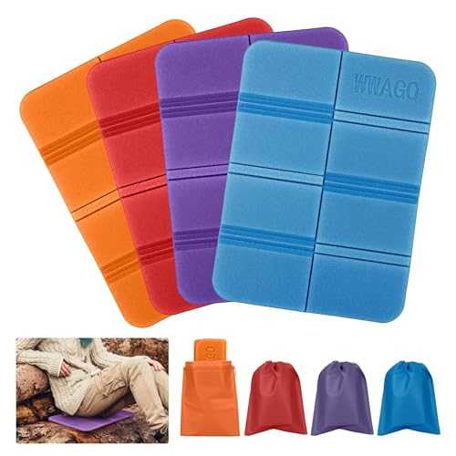 Moisture-Proof Folding Seat Mat, 4 Pieces Foldable Foam Mat Portable Waterproof Outdoor Cushion Foldable Sit Mat Camping Seat Pad for Hiking Tourism Camping Park Picnic