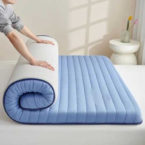 Futon Mattresses，Thick Japanese Floor Futon Mattress Roll up Sleeping Pad for Living Room Bedroom Dorm Camping Single Size