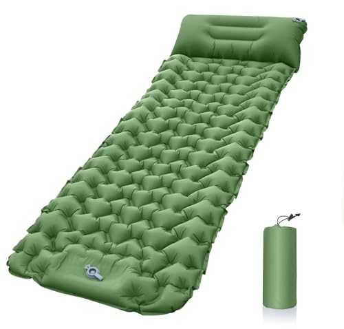 Oushebck Ultralight Inflatable Camping Mat, 8cm Thickness Durable Compact Sleeping Mat, Leak-proof Design, Waterproof Sleeping Pad for Backpacking, Hiking, Tent Travel, Beaches