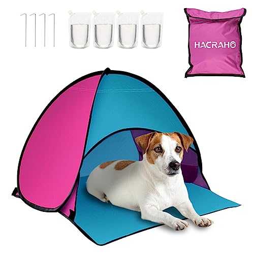 HACRAHO Beach Sun Shelter, 1 Pack Automatic Instant Beach Tent Waterproof Beach Tent Sun Shelter for Outdoor Camping Picnic, Pink