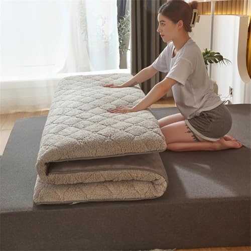 Japanese Tatami Mat Sleeping Pad Floor Bed Mattress Soft Fluffy Foldable Roll Up Camping Mattress Double Grey King Size 71x79in