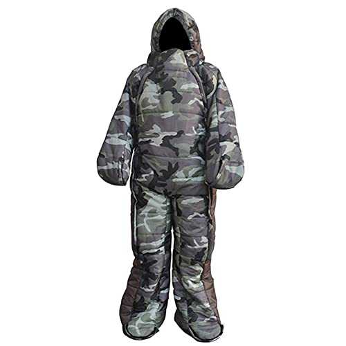 Frdun Adult-Lite Wearable Sleeping Bag, Windproof Camping Sleeping Bag, Adults 4 season Sleeping Bag,Thick Padded Camping Bag,Envelope Backpack Sleeping Bag