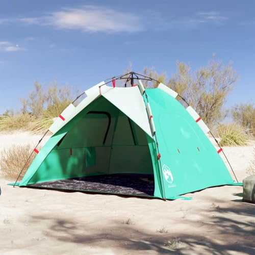 Home Garden,Beach Tent 3-Person Sea Green Quick Release Waterproof