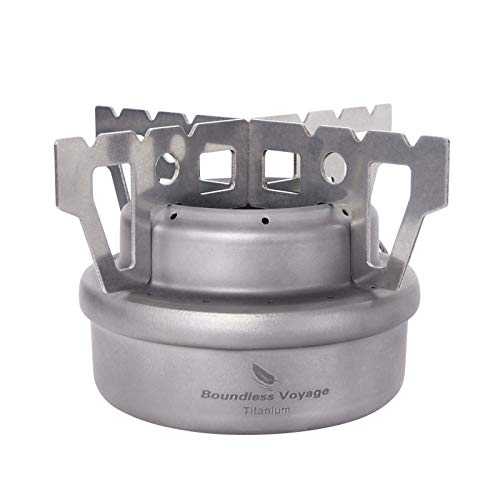 Boundless Voyage Titanium Spirit Alcohol Stove Camping Mini Spirit Cooker Alcohol Burner for Picnic Backpacking Hiking