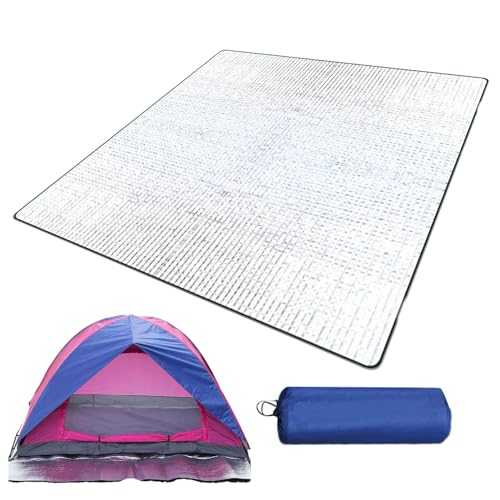 Foam Sleeping Mats For Camping | 200x200cm Foam Sleeping Mat For Camping | Foil Ground Tent Mat | Thermal Waterproof Foam Floor Folding Sit Mat | For Outdoor Camping Hiking Travel Picnic