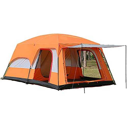 Family Tent Doble Layer Dome Tent Camping Tent with 2 Extra Dark Sleeping Cabins for Outdoor Hiking Camping Climing