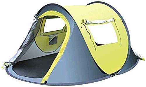 YZJSSL 2 Person Quick Open Outdoor Camping Tent Camping Tent 2-3 Person Instant Cabana with Portable for Hiking Survival-Yellow