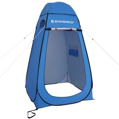 SONGMICS Portable Pop up Tent, Dressing Room Privacy Shelter, for Outdoor Camping Fishing Beach Shower Toilet, with Zippered Carrying Bag