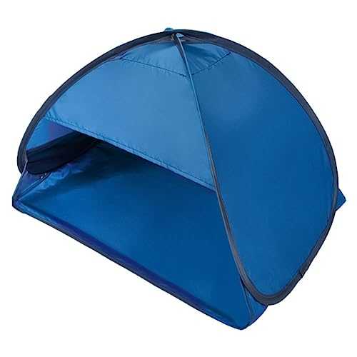 BESTonZON Tent Camping Sunshade Beach Shelter Portable Awning Picnic Mat Outdoor Cabana Canopy Protection Waterproof Beach Backpack Sun Shelter Sun Shade Blue