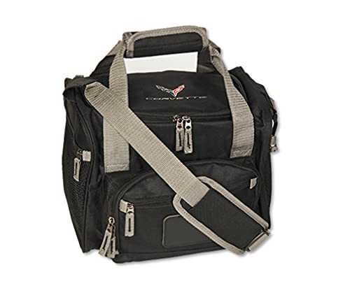 C8 Corvette 12 Can Cooler Bag Soft Ice Chest - Black with Gray : 2020-2025 Next Generation Corvettes