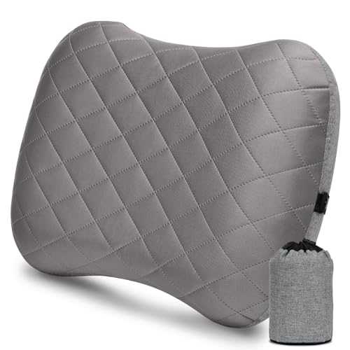 YISSVIC Camping Pillow for Sleeping Inflatable Pillow Travel with Removable Cover for Neck Lumber Support Backpacking Pillow Travel Air Pillows for Camping Hiking Backpacking Airplane Flight