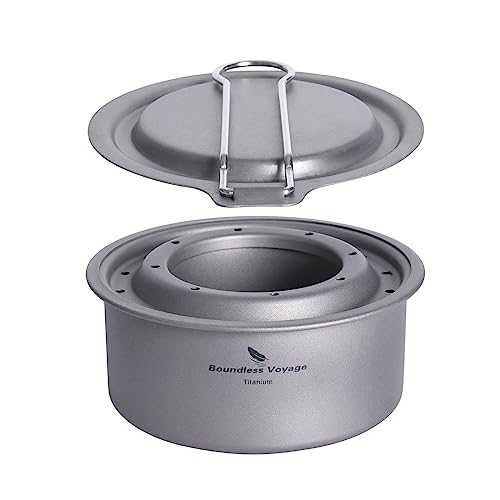 Boundless Voyage Camping Alcohol Stove Ultralight Titanium Wood Burning Stove Outdoor Multi-Fuels Alcohol Stove Ti2011C
