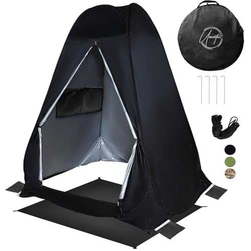 Uninetic Pop Up Large Privacy Tent - 5 x 5 x 6.2Ft - Oversized Strong Camping Toilet Tent- Portable Camp Shower Pod w/Hooks- Porta Pod- Outdoor Bathroom, Potty, Changing Private Room