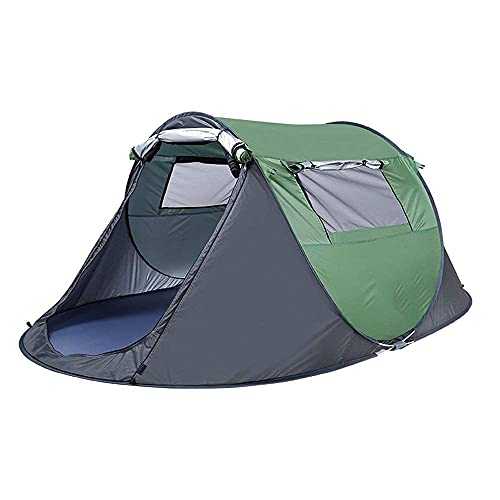 FBITE Tents Automatic Throwing Camping Tents 2-3 Person 1 Sec Pop-up Waterproof Outdoor Hiking Beach Tent Sunscreen Tents (Green)