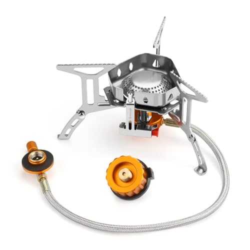 Awroutdoor 3500W Portable Windproof Camping Gas Stove with Adapter Convertor for Traveling Trekking