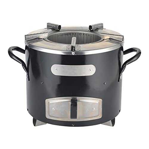 Rocket Stove, Wood Burning Stove, Portable Charcoal Camping Stove with Handle, Stainless Steel Wood Stove for Outdoor Cooking BBQ RV Backpacking Survival Hiking Picnic