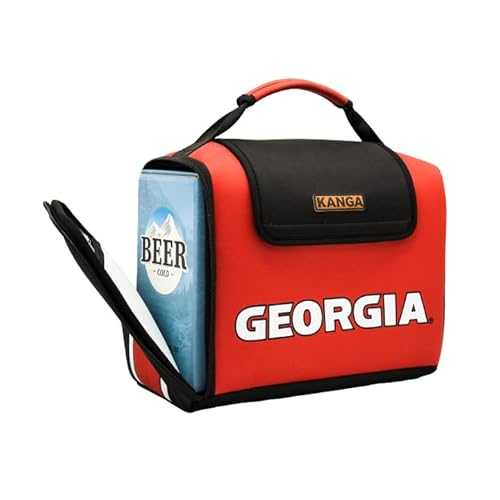 Kanga Georgia Bulldogs Insulated Cooler Bag - University of Georgia Soft Cooler Bag - Can Beer and Seltzer Drink Cooler - Insulated and Durability Tested - Kanga Kase Mate