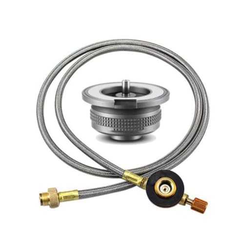 Reykentu Outdoor Stove Gas Adapter Split Stove Converter Gas Tank Adaptor for Camping Cooking Picnic Camping Equipment