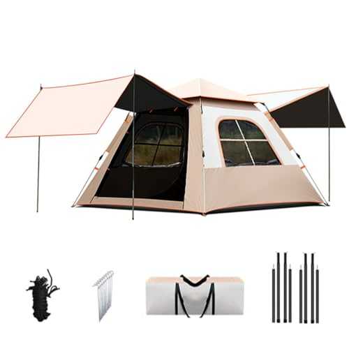 GWFBLID 3/4/6/8 Person Family Camping Tent with Screened Waterproof Windproof Easy Setup Tunnel Tent with Lantern Hook Large Family Tent Lightweight Outdoor Tent for Outdoor Camping Party Sports Tent