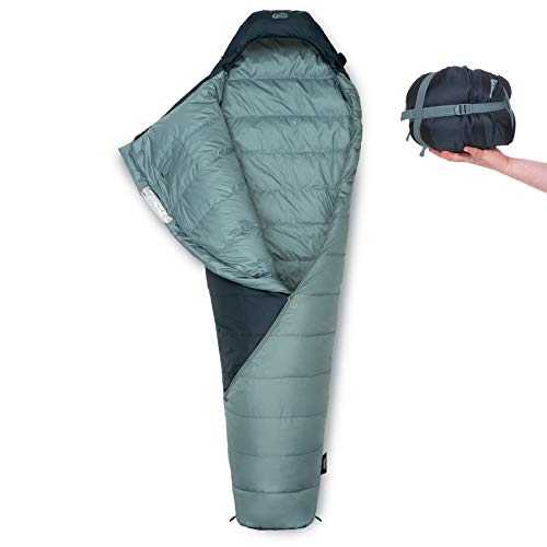 qeedo Asaka down sleeping bag 3 season (Sizes M & L) - lightweight, small packed size