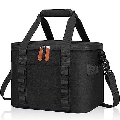 Cool Bag Insulated 24 Can, 20L Large Collapsible Cooler Bag for Picnics, Lunch, Camping, BBQ, Golf - Leak Proof Freezer Bag with Shoulder Strap for Adults
