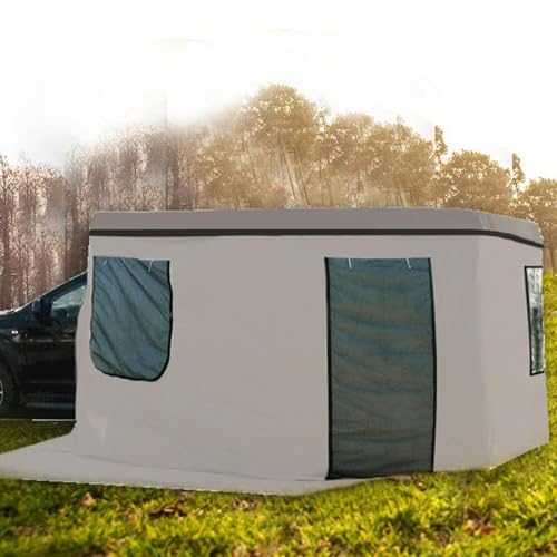 270 Car Awning Rooftop Tent Sun Shelter for Vehicle with Roof Rack- Driver Side Awning for Van SUV Truck RV Camping Awning House