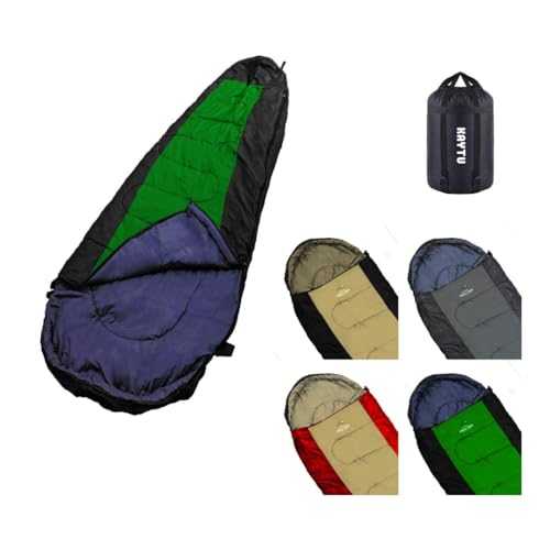 Mummy Sleeping Bag for Adults KAYTU Warm for Camping, Hiking, Festivals, Glamping, Fishing, Scouts, DOFE, 3 Seasons, Cold Weather