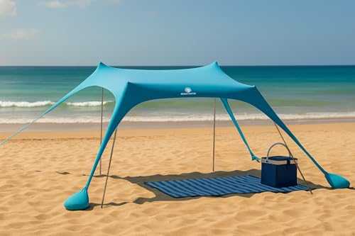 Beach Master Large Portable Canopy - Beach Tent Shade Shelter (210cm x 210cm)