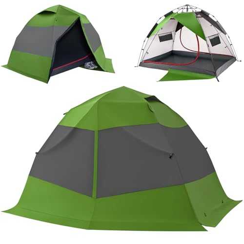Mojest Camping Tent 2 Person, Waterproof & Blackout Double Layer Pop Up Outdoor Tent for Hiking, Travel, Picnic, Portable and Easy Setup