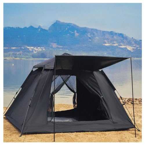 WXPXYBF Pop Up Tents for Adults 5000 mm Waterproof,Sunscreen Family Tents for Camping Firm and Stable Easy Up Tent for Camping Hiking Picnic Garden 4 Man