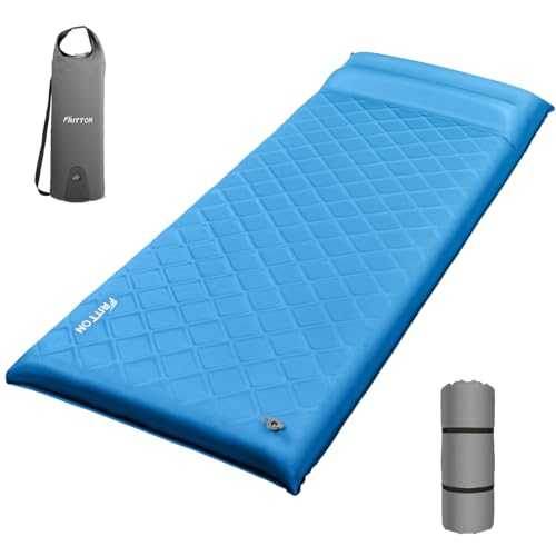 3.15” Ultra Thick Self Inflating Sleeping Pad, Fast Inflating Insulated Camping Mattress with Memory Foam, Portable Camping Mat with Pillow & Pump Sack, 4 Season Sleeping Pad for Camping, Tent, Car