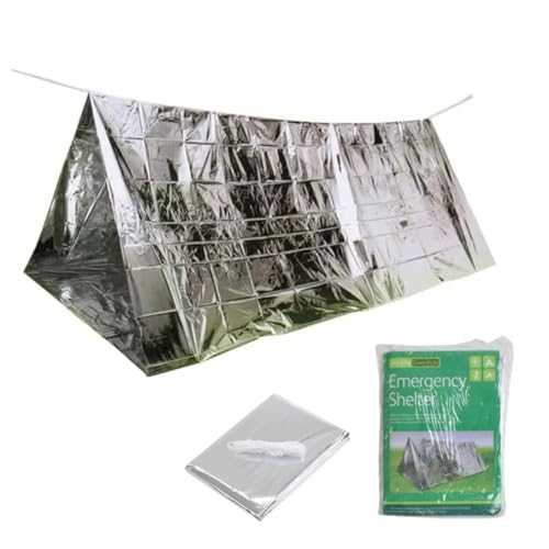 Japard Thermal Emergency, Survival Blanket, Portable for 2-Person, Life Saving Equipment, Cold Resistant Waterproof, Emergency Survival Shelter Tent