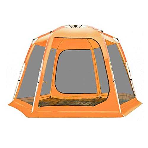 GFFTYX Professional Pop-up Automatic Tents - 4-5 Person Outdoor Instant Setup Family Camping Tent Aluminum Alloy 6-sided Breathable Mesh Gauze Suitable for Hiking Camping Travel 360x360x190cm