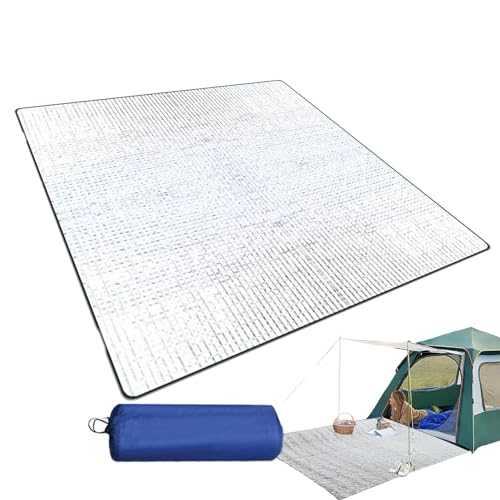 Fenytay 200 * 200cm Sleeping Mats For Camping, Foil Ground Tent Mat, Thermal Waterproof Foam Floor Folding Sit Mat, Insulation Pad, Foil Mat, Sleeping Tent Pad For Beach Tent, Reflecting Heat